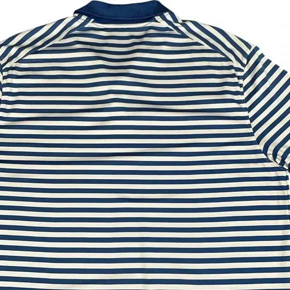 Nike Golf Dri-Fit Polo Size Medium Blue and White Striped Great Condition Used - Picture 9 of 9